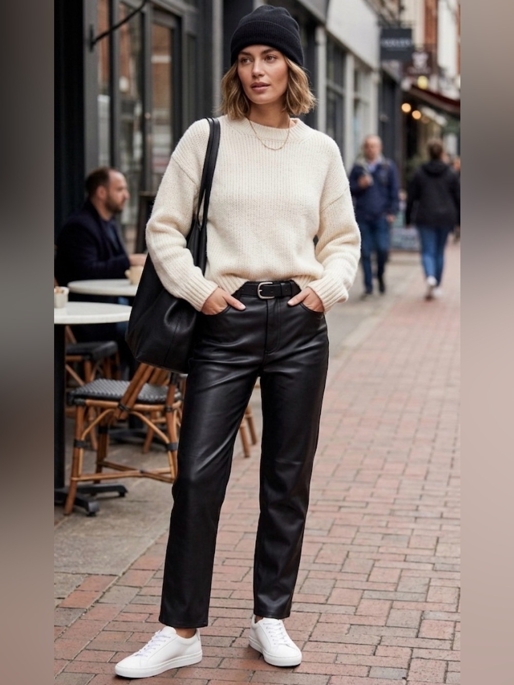 J. Crew Black Faux Leather Pants Sz 31